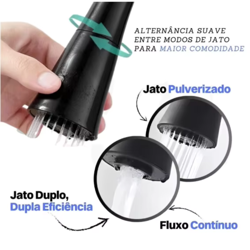 Torneira bica flexível e giratória 360°