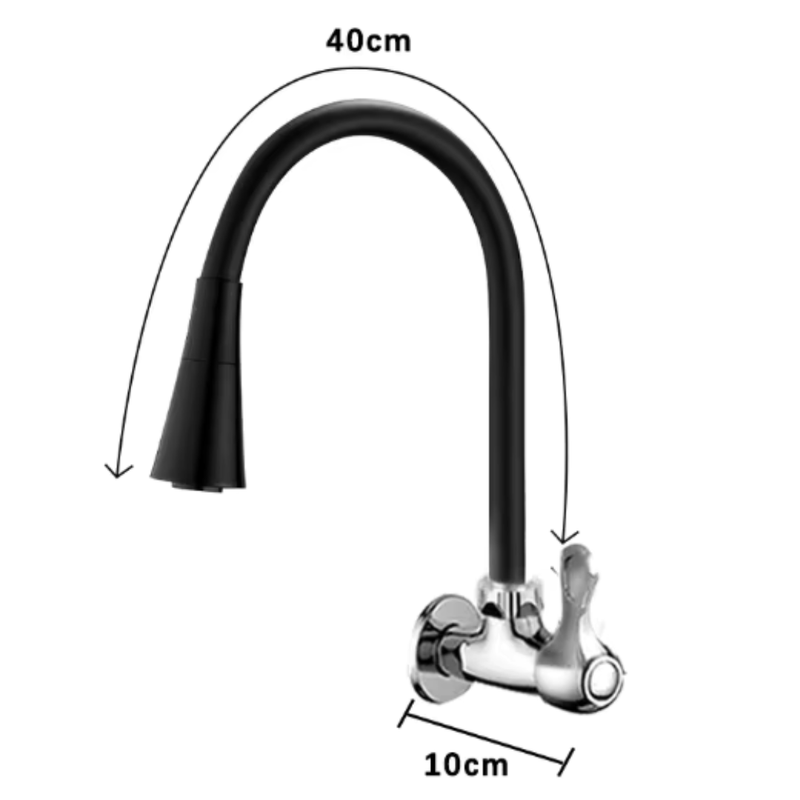 Torneira bica flexível e giratória 360°