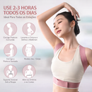 Corretor de Postura Ajustável Respirável – Suporte para Costas e Pescoço